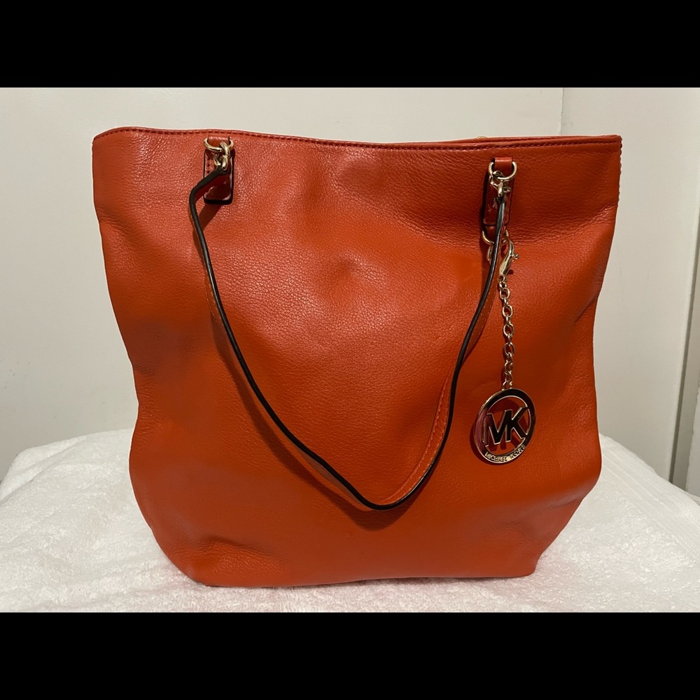 Orange leather Michael Kors bag